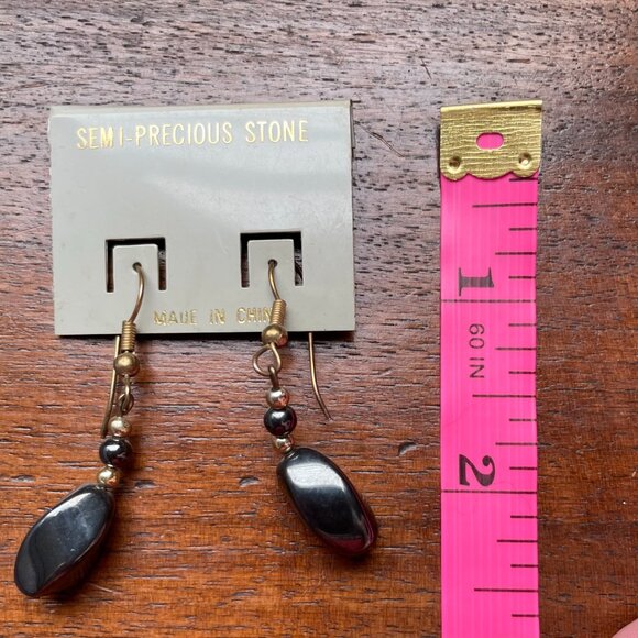 3/$12 Semi Precious Stones Dangle Earrings - Picture 2 of 2